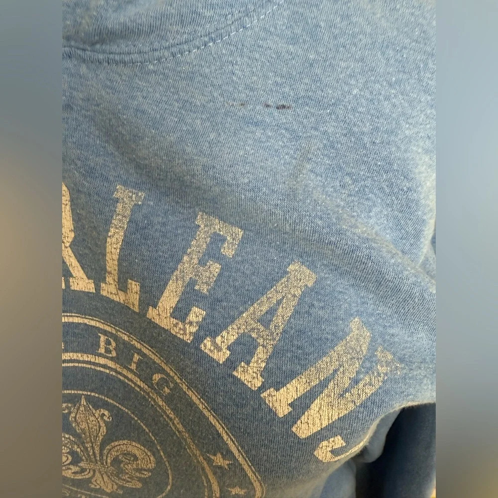 New Orleans Louisiana Sweatshirt Hoodie Denim Blue - Picture 3 of 6